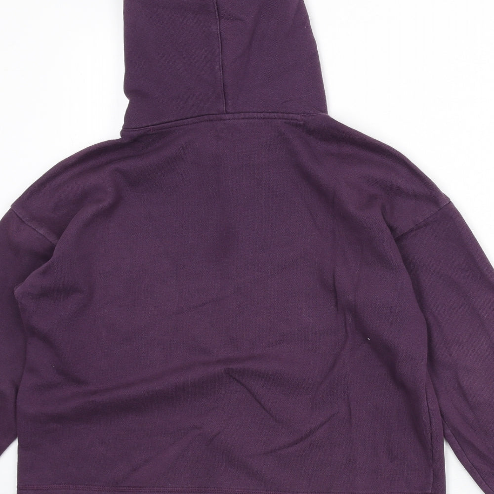 Champion Womens Purple Cotton Pullover Hoodie Size XS Pullover - Cropped