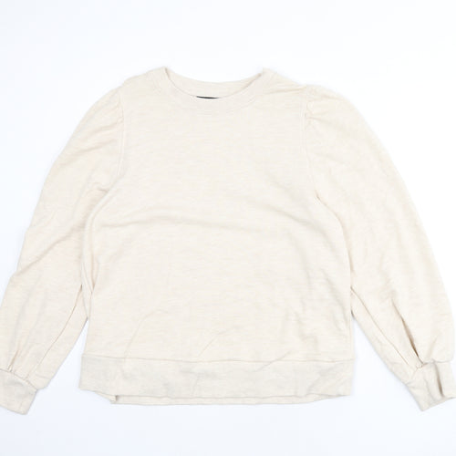 Dorothy Perkins Womens Beige Cotton Pullover Sweatshirt Size 16 Pullover