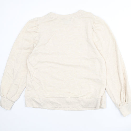 Dorothy Perkins Womens Beige Cotton Pullover Sweatshirt Size 16 Pullover