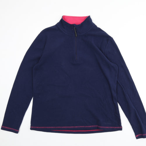 Peter Storm Womens Blue Polyester Pullover Sweatshirt Size 16 Zip