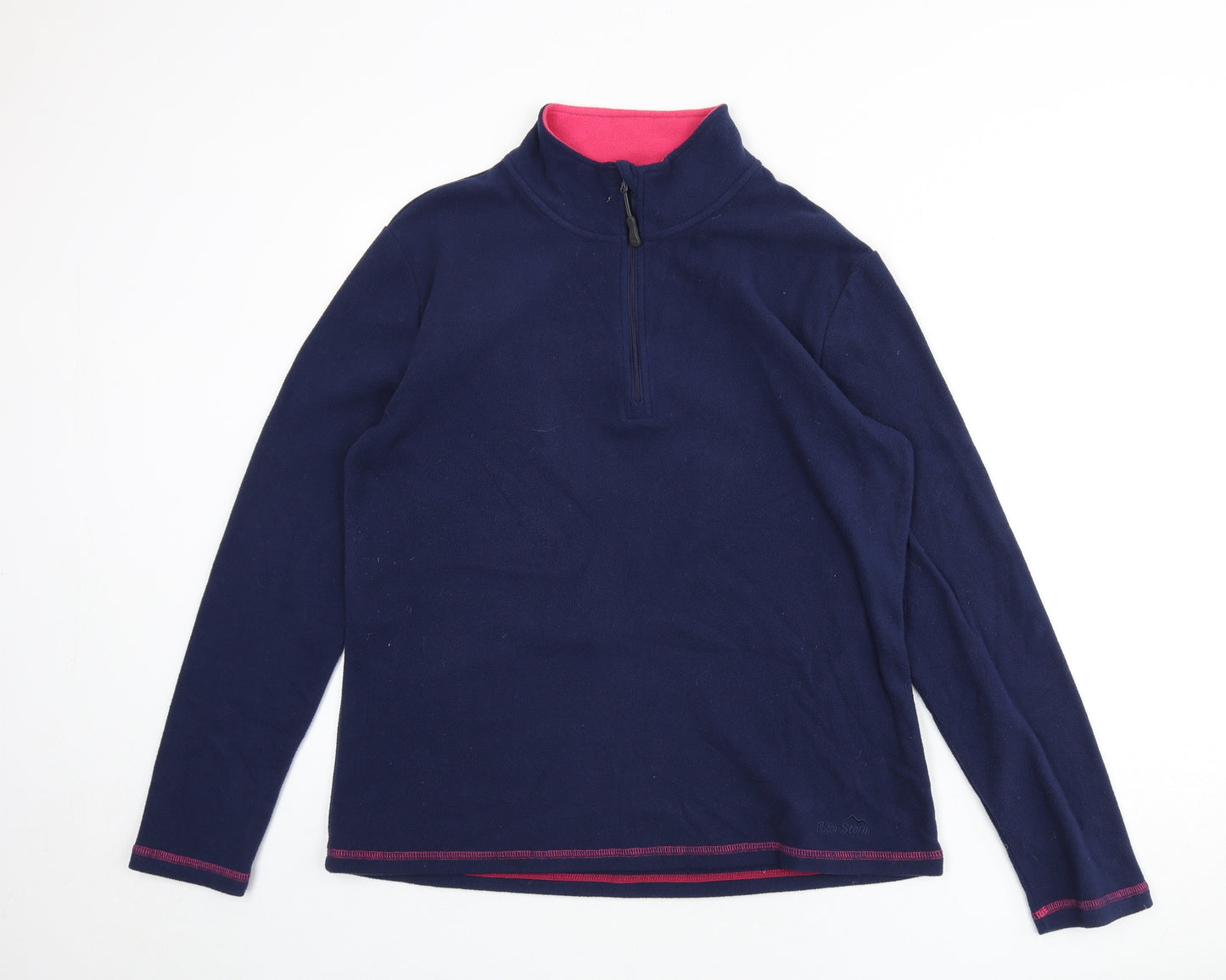 Peter Storm Womens Blue Polyester Pullover Sweatshirt Size 16 Zip