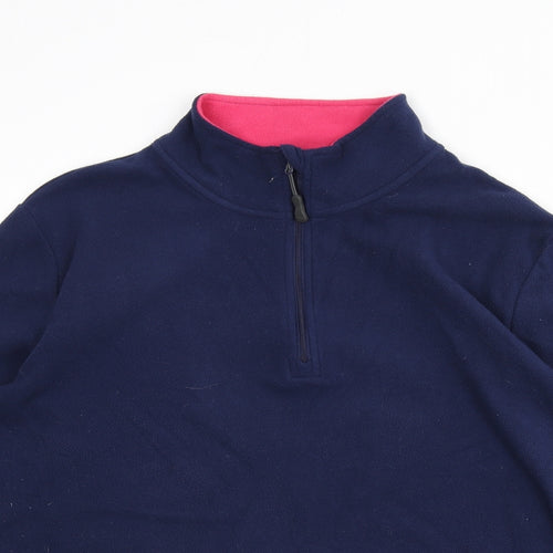 Peter Storm Womens Blue Polyester Pullover Sweatshirt Size 16 Zip