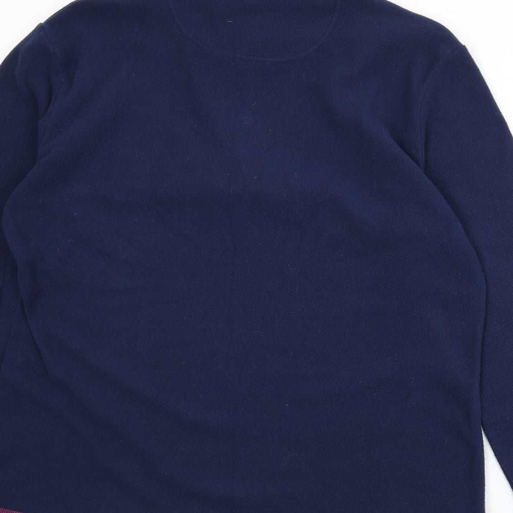Peter Storm Womens Blue Polyester Pullover Sweatshirt Size 16 Zip