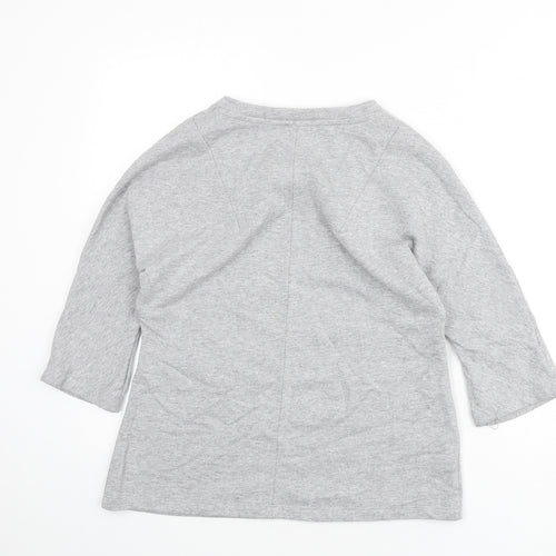 PINKO Womens Grey Cotton Pullover Sweatshirt Size XS Pullover - Rose, Cone, Cloud, Arrow, Marshmallow, Heart, Watermelon