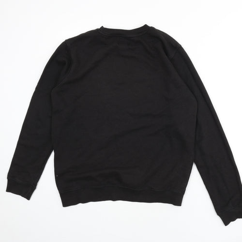 Boohoo Mens Black Cotton Pullover Sweatshirt Size L - Man