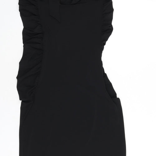 Morgan Womens Black Polyester Bodycon Size M Halter Tie