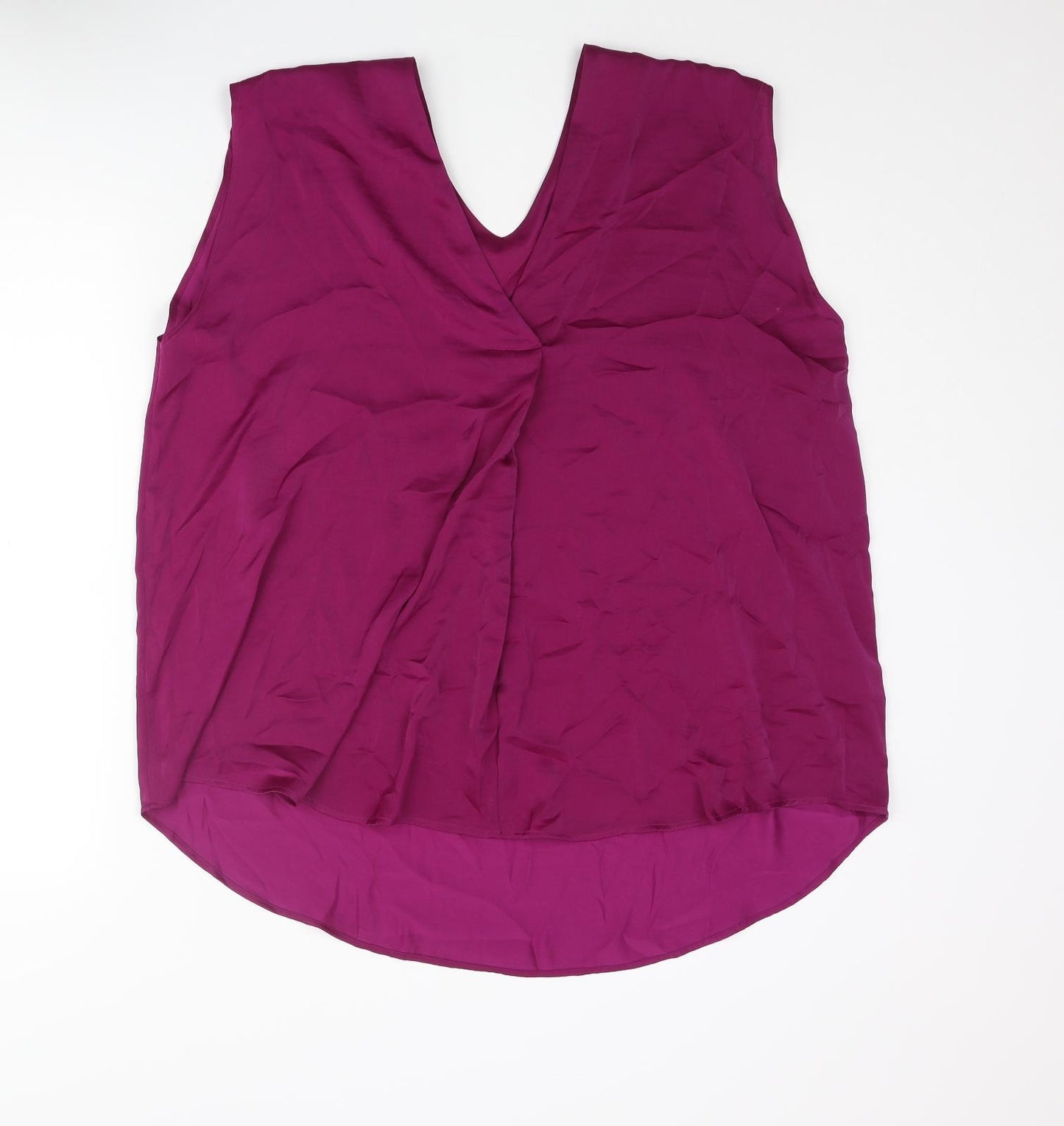 Marks and Spencer Womens Purple Polyester Camisole Blouse Size 2 V-Neck