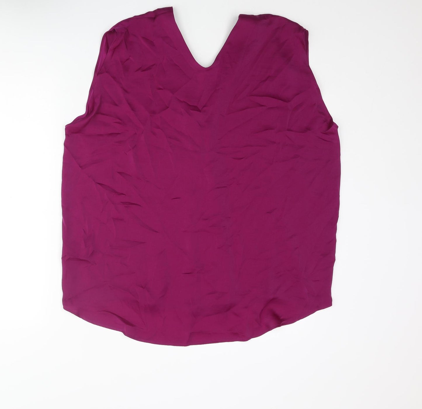 Marks and Spencer Womens Purple Polyester Camisole Blouse Size 2 V-Neck