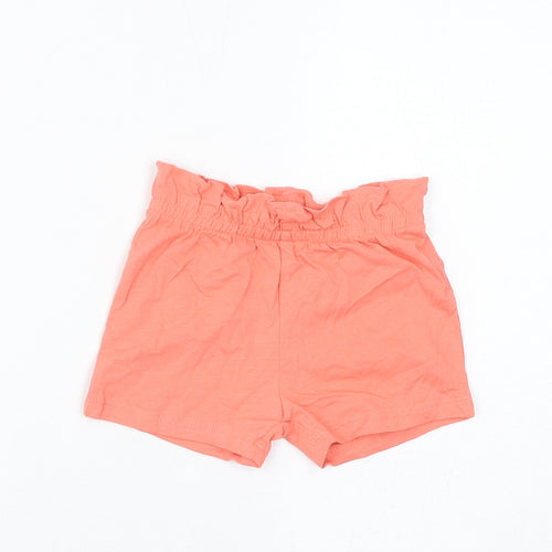 Marks and Spencer Baby Pink Cotton Cropped Trousers Size 6-9 Months Pullover - Shorts