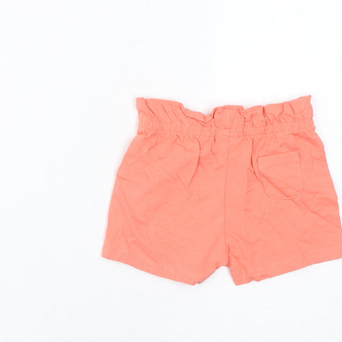 Marks and Spencer Baby Pink Cotton Cropped Trousers Size 6-9 Months Pullover - Shorts
