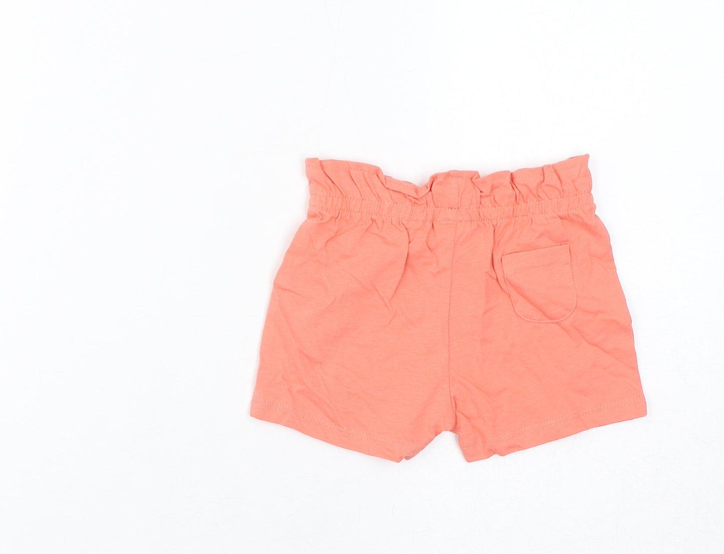 Marks and Spencer Baby Pink Cotton Cropped Trousers Size 6-9 Months Pullover - Shorts