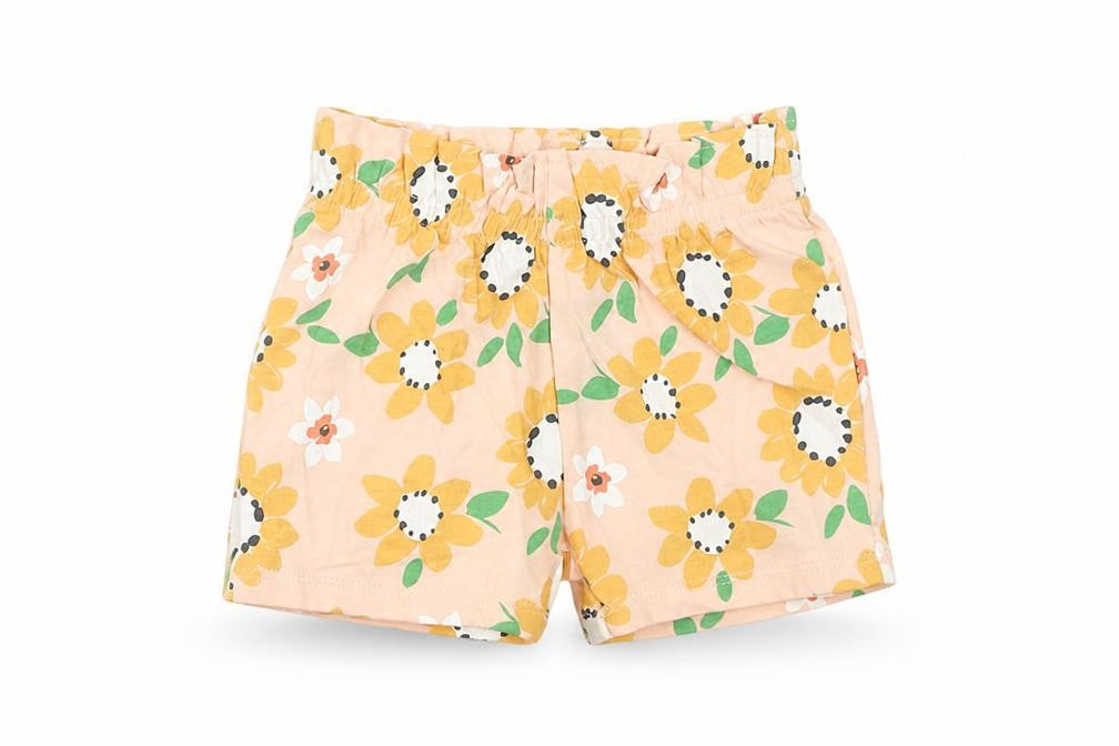 Marks and Spencer Baby Pink Floral Cotton Cropped Trousers Size 6-9 Months Pullover