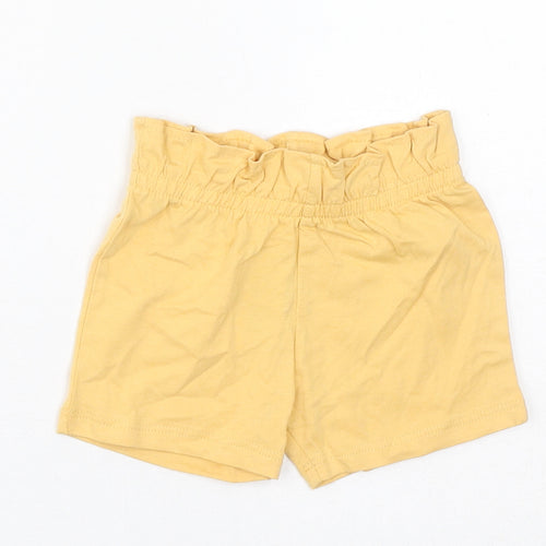 Marks and Spencer Baby Yellow Cotton Cropped Trousers Size 6-9 Months Pullover