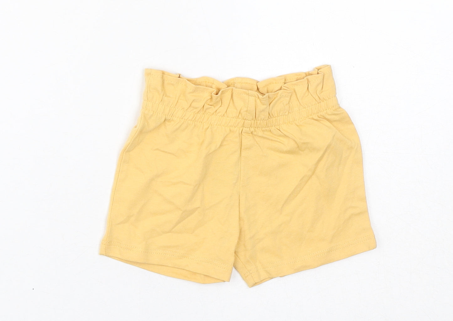 Marks and Spencer Baby Yellow Cotton Cropped Trousers Size 6-9 Months Pullover