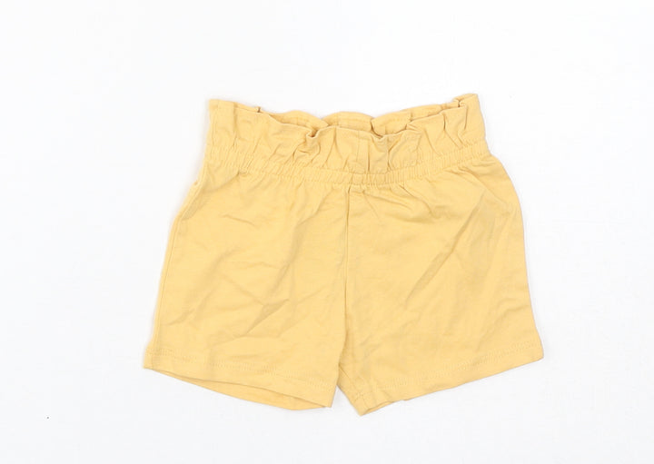 Marks and Spencer Baby Yellow Cotton Cropped Trousers Size 6-9 Months Pullover