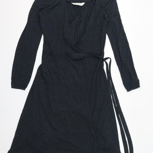 The White Company Womens Red Lyocell A-Line Size S V-Neck Tie