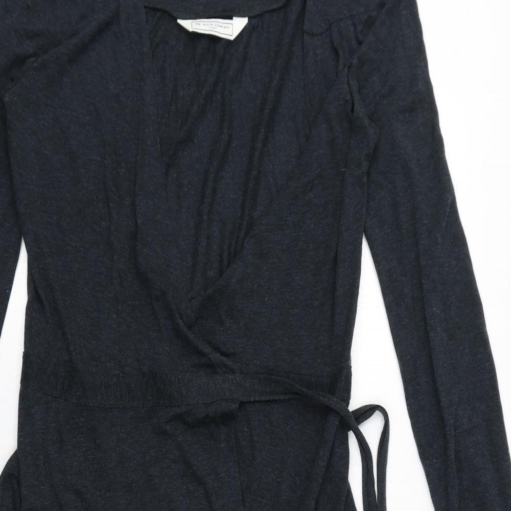 The White Company Womens Red Lyocell A-Line Size S V-Neck Tie