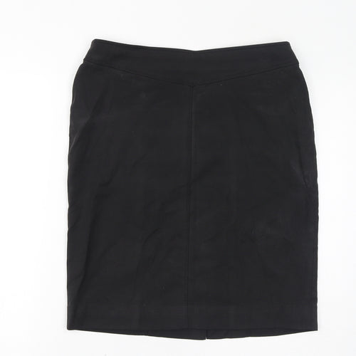 Brook Taverner Womens Black Polyester Straight & Pencil Skirt Size 12 Zip