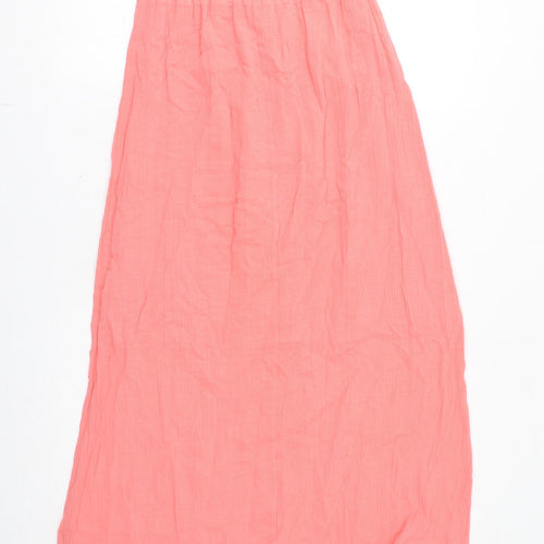 Jane Norman Womens Pink Cotton Maxi Size 8 Off the Shoulder Pullover