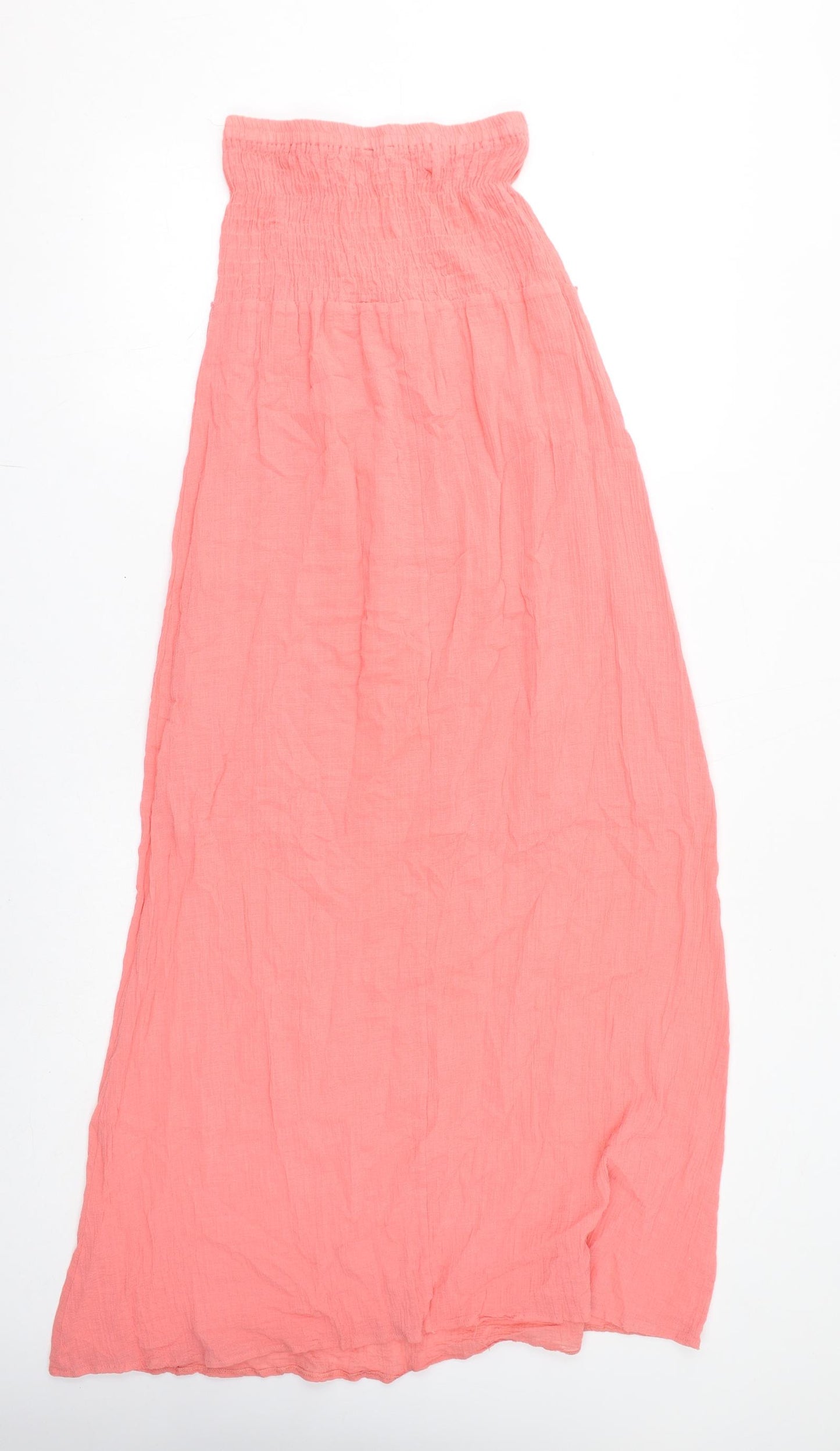 Jane Norman Womens Pink Cotton Maxi Size 8 Off the Shoulder Pullover