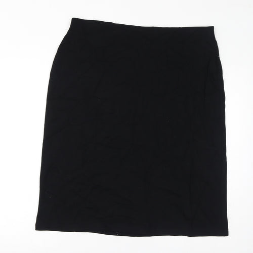 EWM Womens Black Polyester Straight & Pencil Skirt Size 18 - Embroidery