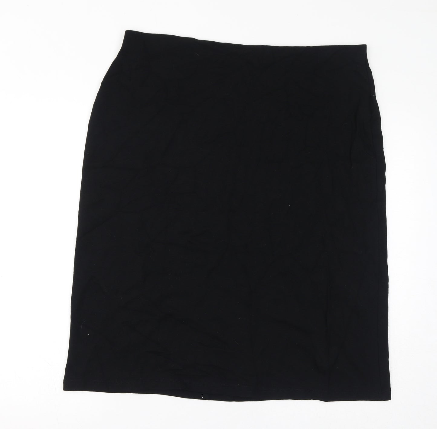 EWM Womens Black Polyester Straight & Pencil Skirt Size 18 - Embroidery