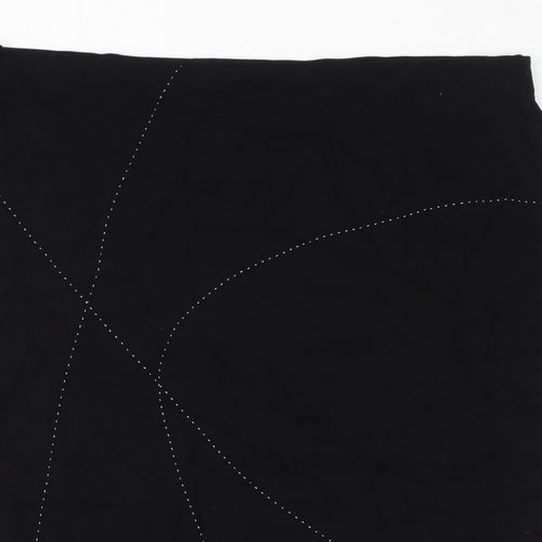 EWM Womens Black Polyester Straight & Pencil Skirt Size 18 - Embroidery