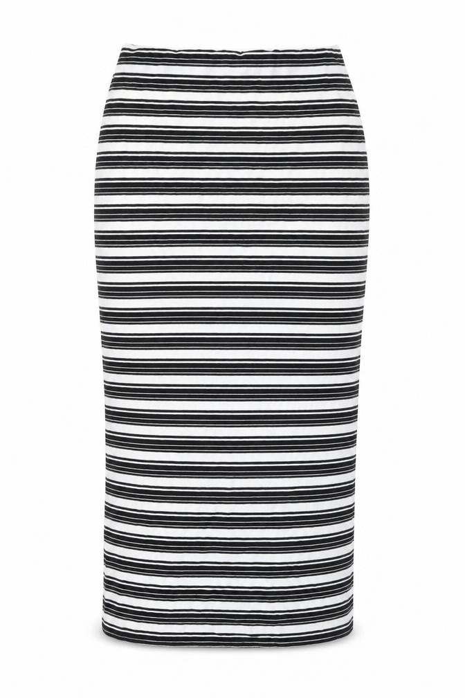 Capsule Womens White Striped Viscose Bandage Skirt Size 12