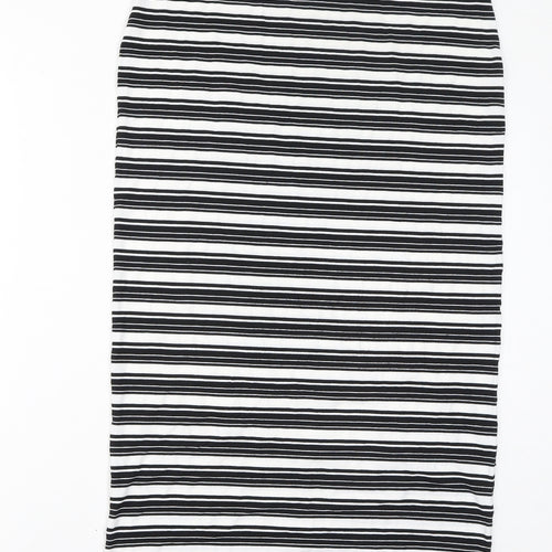 Capsule Womens White Striped Viscose Bandage Skirt Size 12