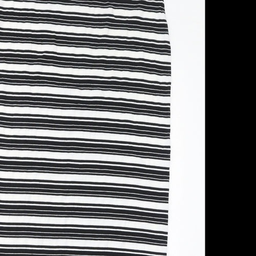 Capsule Womens White Striped Viscose Bandage Skirt Size 12