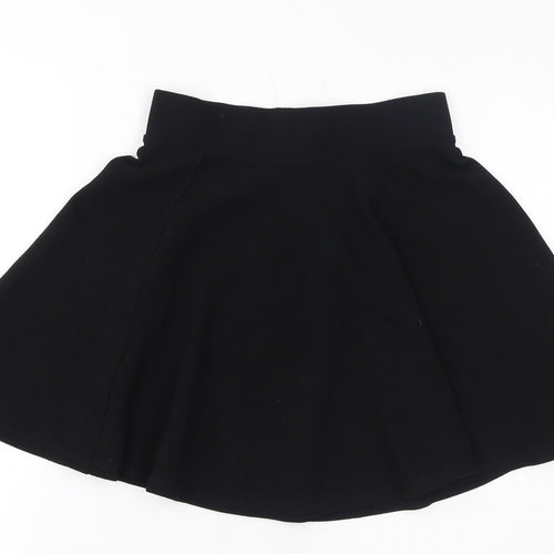 New Look Girls Black Polyester Flare Skirt Size 14-15 Years Regular Pull On