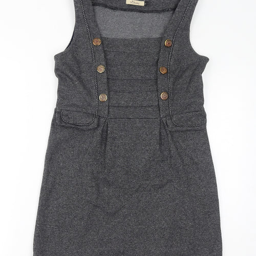 m butterfly Womens Grey Viscose Tank Dress Size L Round Neck Zip