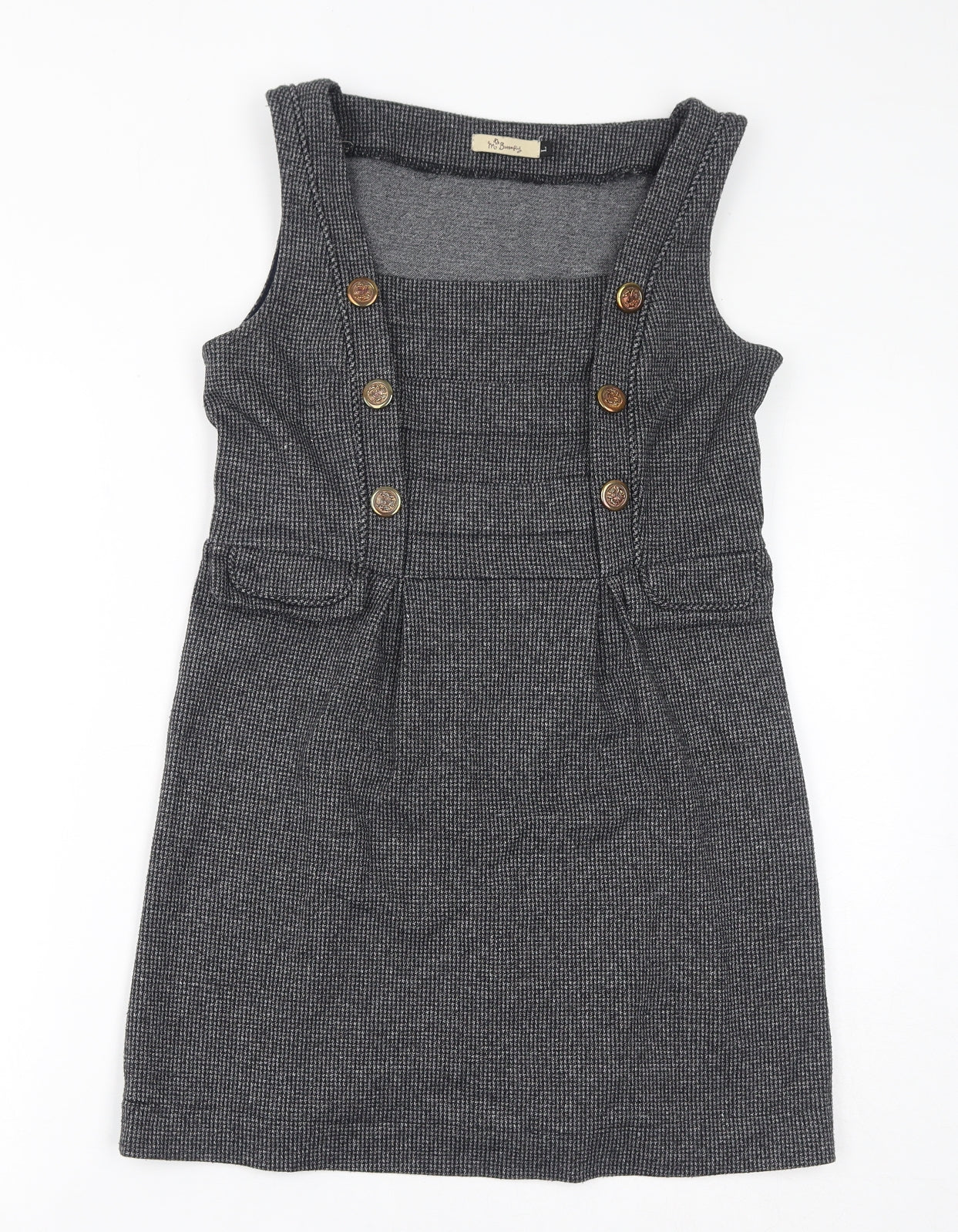 m butterfly Womens Grey Viscose Tank Dress Size L Round Neck Zip