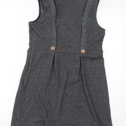 m butterfly Womens Grey Viscose Tank Dress Size L Round Neck Zip