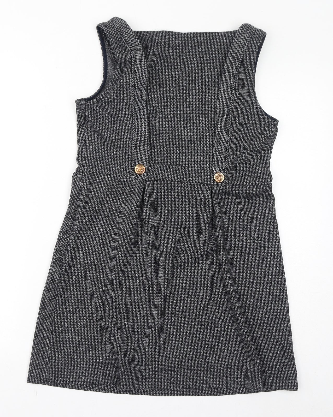 m butterfly Womens Grey Viscose Tank Dress Size L Round Neck Zip