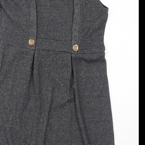 m butterfly Womens Grey Viscose Tank Dress Size L Round Neck Zip
