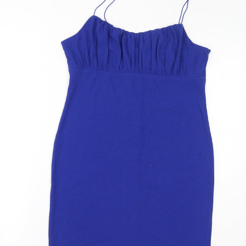 Urban Outfitters Womens Blue Polyester Bodycon Size L Round Neck Pullover