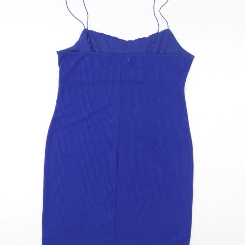 Urban Outfitters Womens Blue Polyester Bodycon Size L Round Neck Pullover