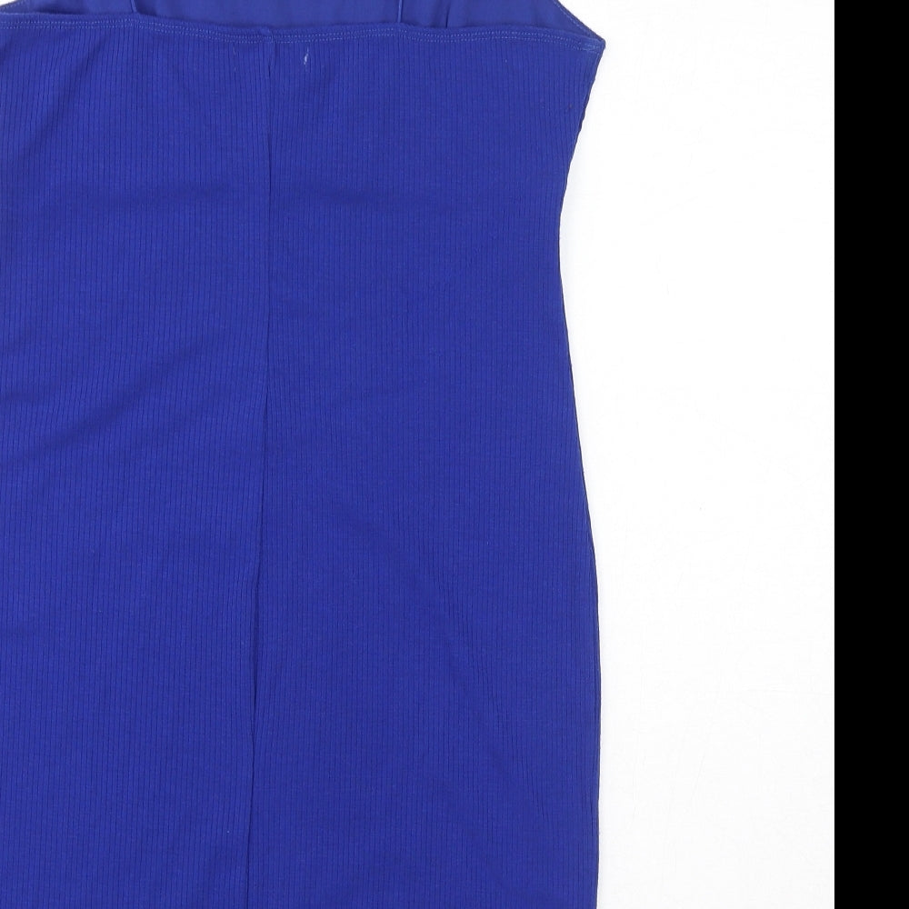 Urban Outfitters Womens Blue Polyester Bodycon Size L Round Neck Pullover