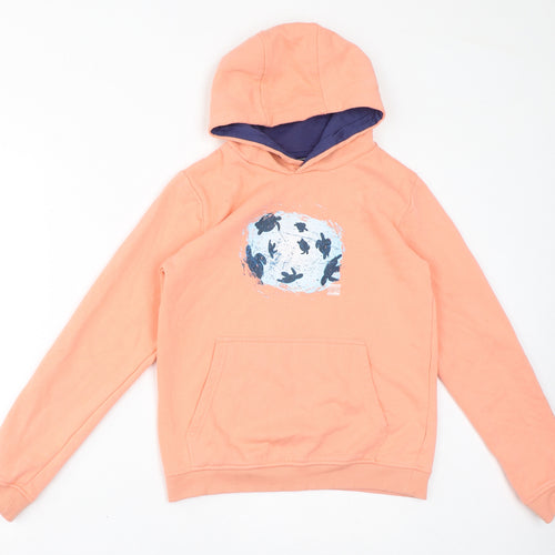 Mountain Warehouse Girls Pink Polyester Pullover Hoodie Size 13 Years Pullover - Protect The Ocean