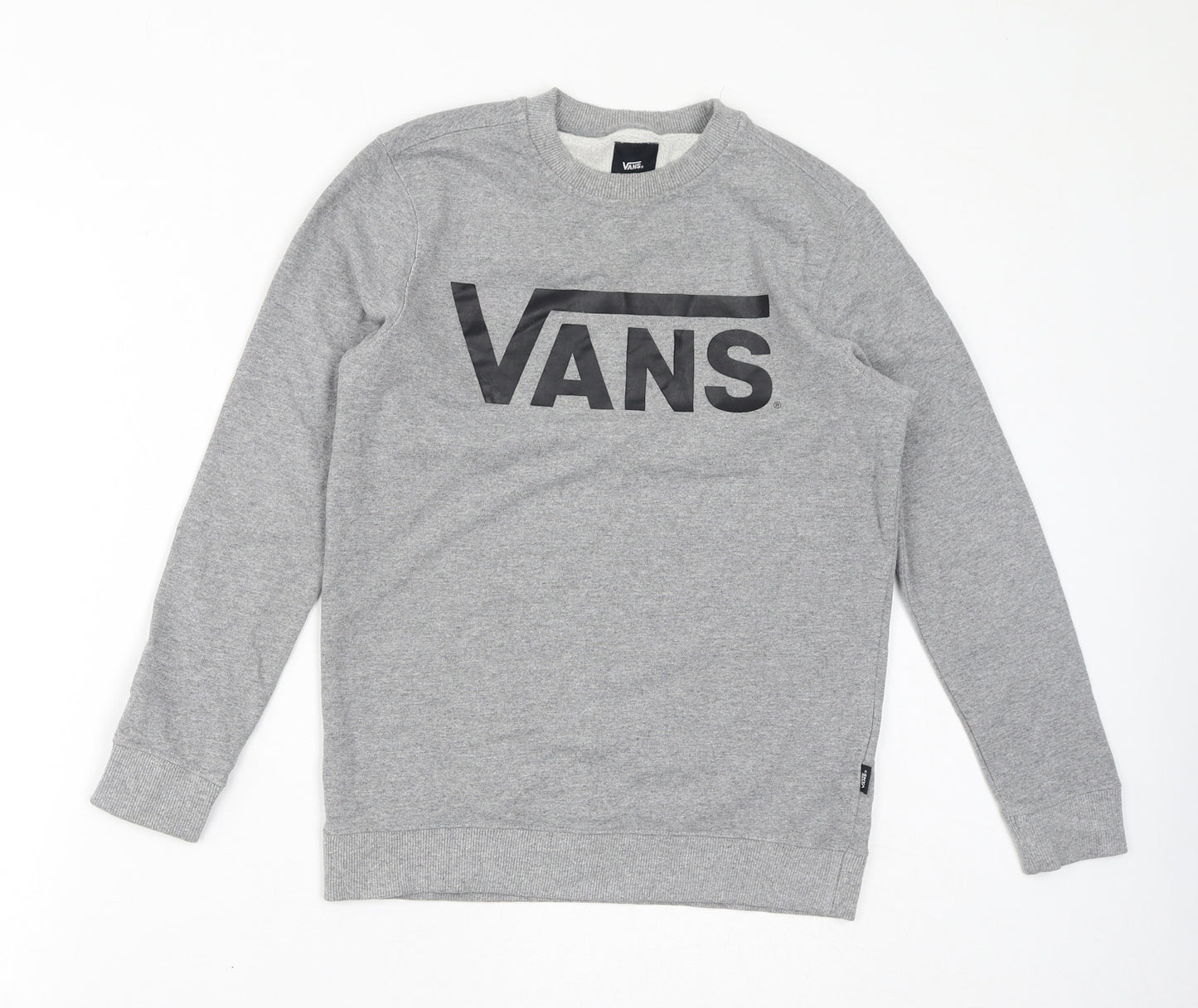 VANS Womens Grey Cotton Pullover Sweatshirt Size M Pullover - Logo