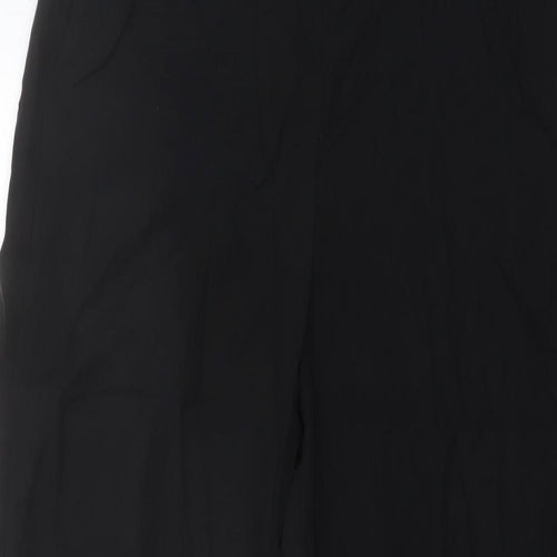 Marks and Spencer Womens Black Lyocell Trousers Size 14 L28 in Regular