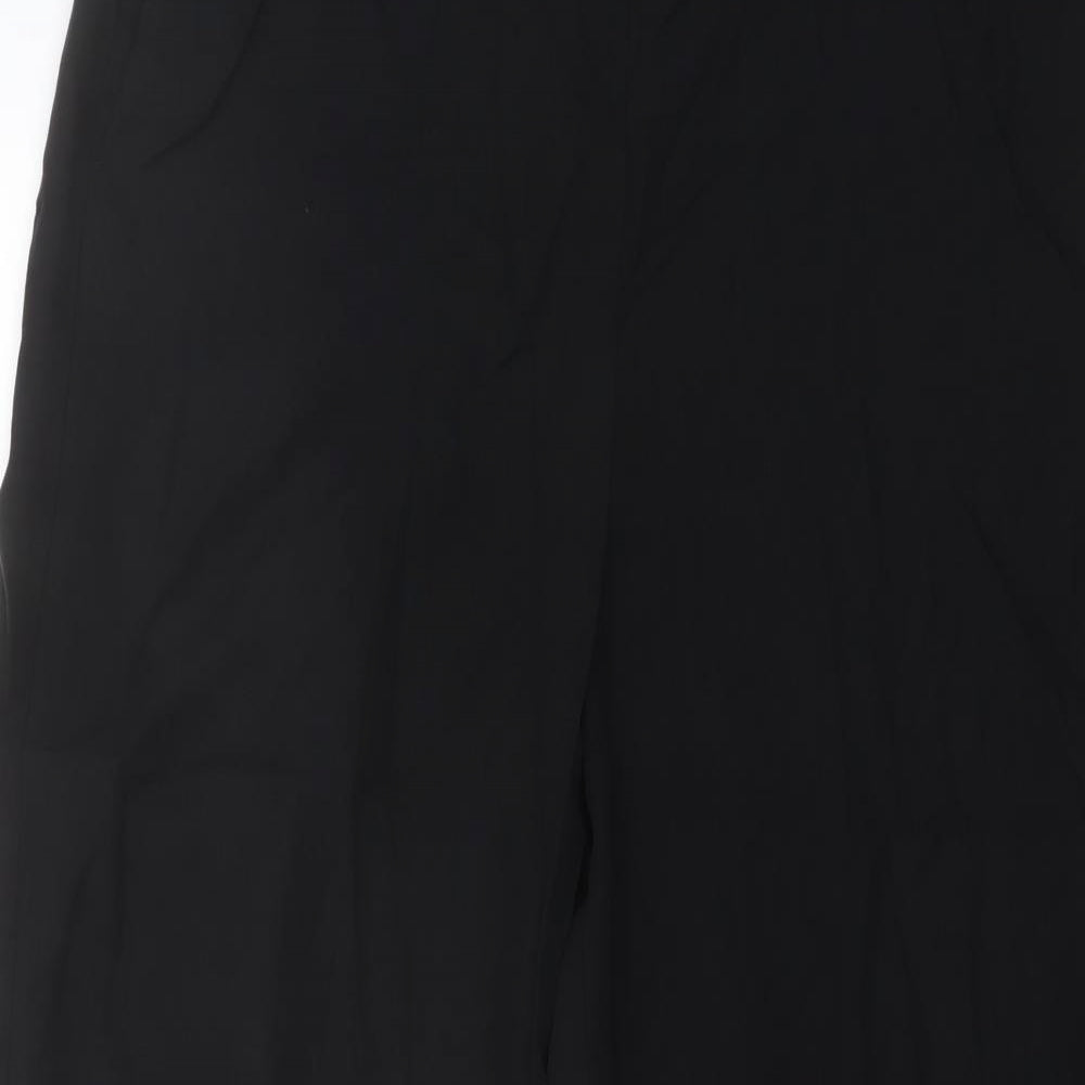 Marks and Spencer Womens Black Lyocell Trousers Size 14 L28 in Regular