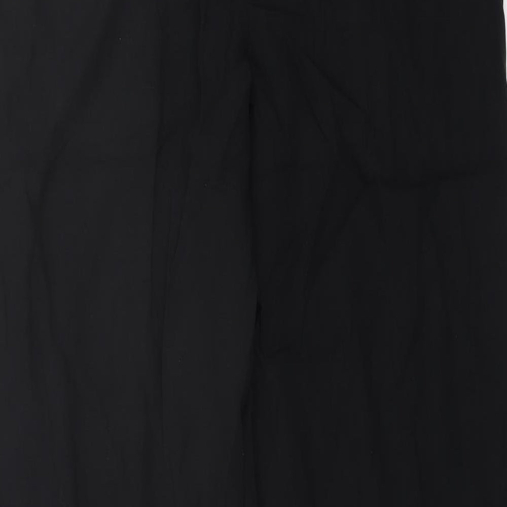 Marks and Spencer Womens Black Lyocell Trousers Size 14 L28 in Regular