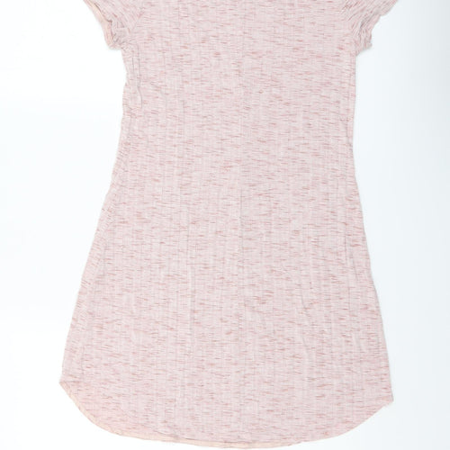 Charlotte Russe Womens Pink Polyester Mini Size XS Mock Neck Pullover