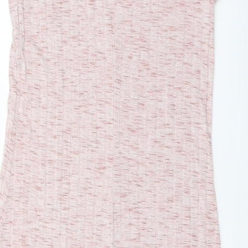Charlotte Russe Womens Pink Polyester Mini Size XS Mock Neck Pullover