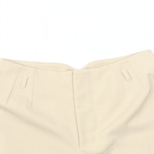 Eva & Lola Womens Beige Polyester Chino Shorts Size S L3 in Regular Zip
