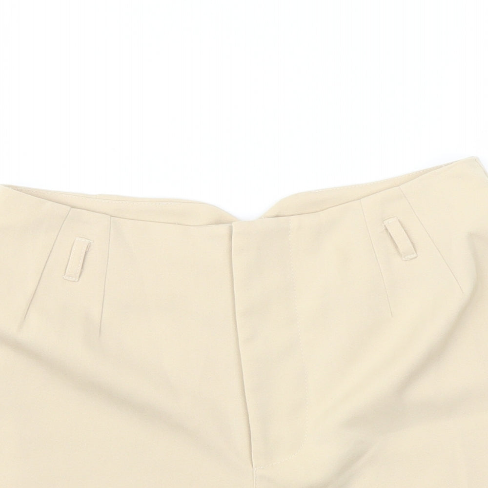 Eva & Lola Womens Beige Polyester Chino Shorts Size S L3 in Regular Zip