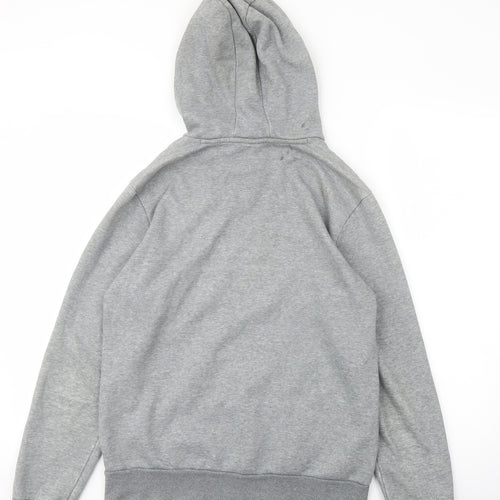 PUMA Mens Grey Cotton Pullover Hoodie Size S - Logo