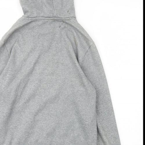 PUMA Mens Grey Cotton Pullover Hoodie Size S - Logo